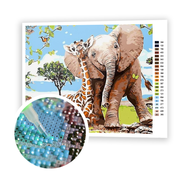 Elefante y jirafa