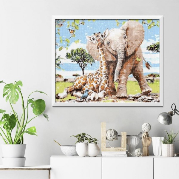Elefante y jirafa